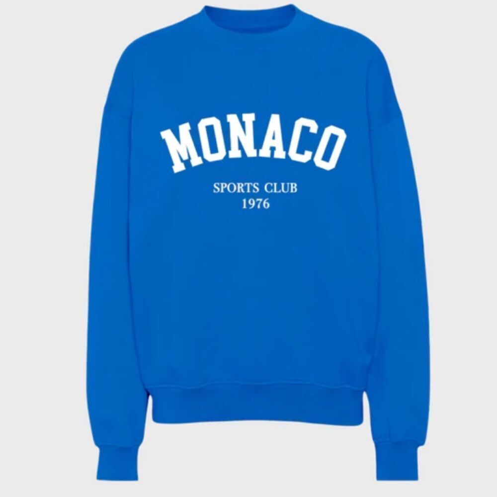Monaco Blue Crewneck Sweater jet set collection